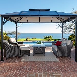 Amazon.com : Paragon Outdoor 11' x 13' Sonoma Hard Top Gazebo .