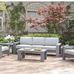 Amazon.com: Furniture of America Gonda Aluminum Frame Patio Sofa .