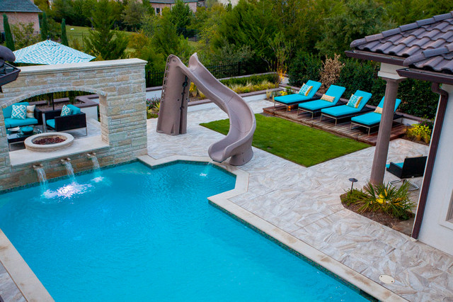 Outdoor Pool - Mediterranean - Pool - Dallas - by Alair Homes .