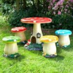 Exciting and funny furniture for children's garden .
