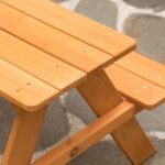 Amazon.com : Gardenised, Stained Wooden Kids Outdoor Picnic Table .