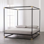Frame Black Iron California King Canopy Bed | C