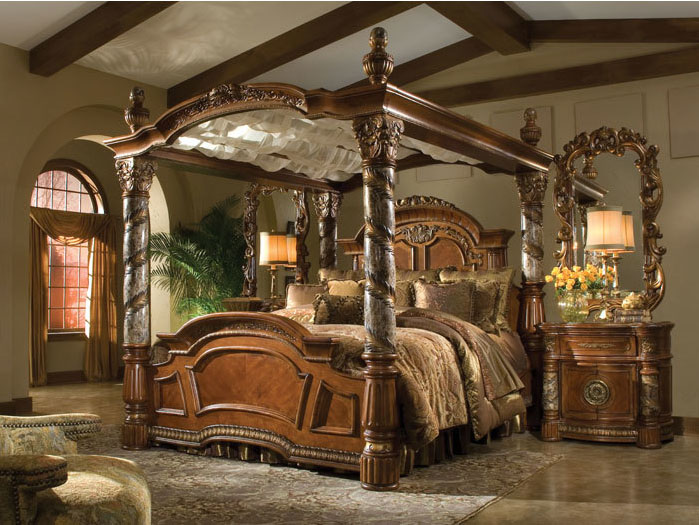 Classic Chestnut Cal.King Canopy Bed - Shop for Affordable Home .