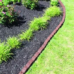 Lasting Beauty® 4' Brown Rubber Cobblestone Landscape Edging at .