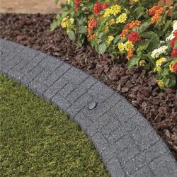 4' Gray Rubber Curb Landscape Edging at Menards