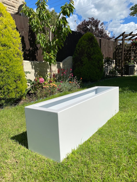 White Extra Large Aluminium Metal Garden Planter - Etsy Finla