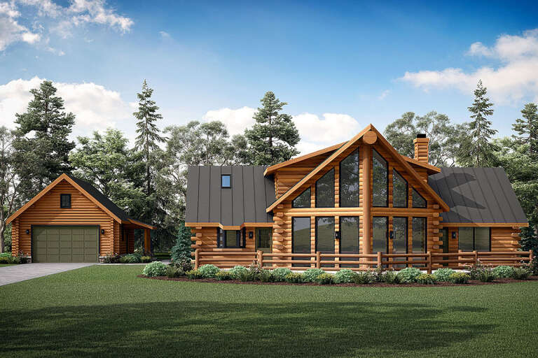 Log House Plans | Modern Cabins, Rustic Log Home Floor Pla