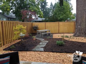 Colorful Backyard Low Maintenance Garden Design in Portland .