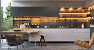 Modern luxury kitchen interior design Stock Illustration | Adobe Sto
