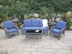 Backyard Creations® Portage Peak Gray Wicker 4-Piece Seating Patio .