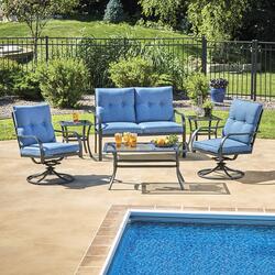 Backyard Creations® Palm Springs Black 6-Piece Seating Patio Set .