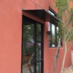 Commercial steel shade plates | Metal door canopy, Awning over .
