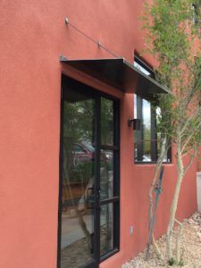 Commercial steel shade plates | Metal door canopy, Awning over .