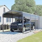 Amazon.com: VEIKOU 10' x 15' Carport, Metal Carport with Heavy .