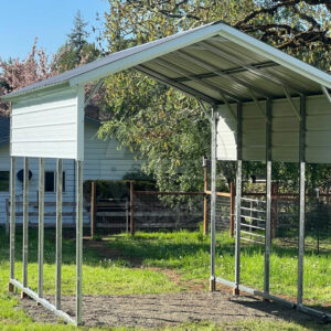 Partially Enclosed Carport - American Steel Carports In