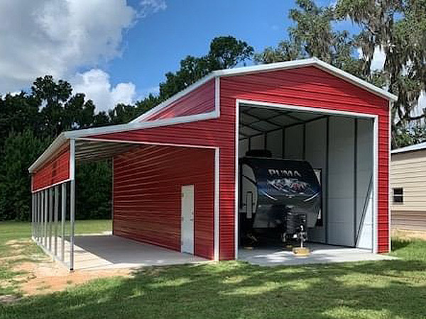 Buy a 20X41X14 RV Carport w/ 12X41 Lean-to (Barn Style) - 20x41 .