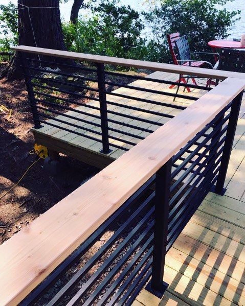 46 Metal Deck Railing Ideas for Your Porch, Deck or Patio .