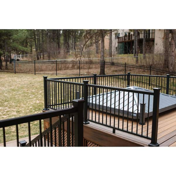 Aria Railing 42 in. x 6 ft. Black Powder Coated Aluminum .