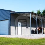 22x31 Double Garage with Lean-to | 22x31 Metal Garage Pric
