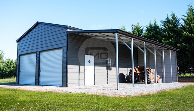 22x31 Double Garage with Lean-to | 22x31 Metal Garage Pric