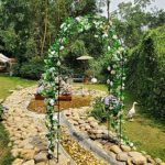 Amazon.com : SCENDOR Wedding Arch Garden Arbor Curved Metal .