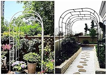 Amazon.com: QHCS Garden Arch Plant Climbing Frame Metal Garden .