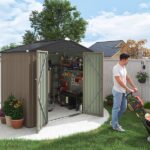 Tozey 6 ft. W x 8 ft. D Outdoor Storage Metal Shed Lockable Metal .