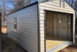 Greer – 12 x 20 Garage style shed with metal siding (204930 .
