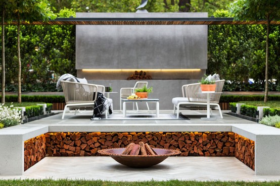 Stylish Modern Garden And Terrace Design By Nathan Burkett - DigsDi