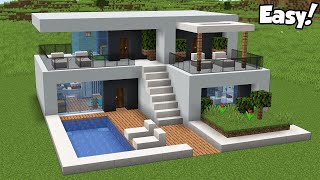 Minecraft: How to Build a Modern House Tutorial (Easy) #38 + .