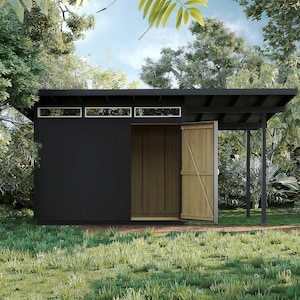 8X12 Modern Shed Plans PDF Step-by-step Illustrated DIY Guide 3D .