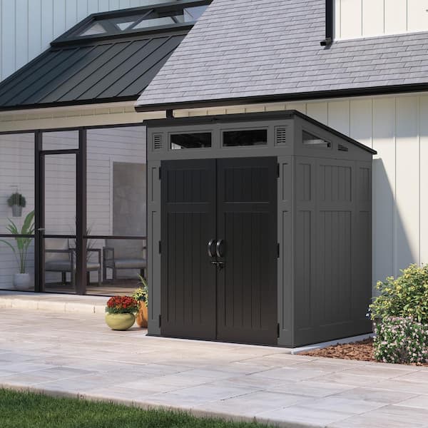 Suncast Modern 6 ft. W x 5 ft. D Plastic Storage Shed (35.31sq. ft .