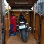 Shed motorcycle | Motorbike shed, Motorcycle storage shed, Bike sh