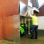 Retractable Motorcycle Shed | Bike shed, Motorbike shed .