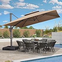 Amazon.com : PURPLE LEAF 12FT Cantilever Outdoor Umbrellas Large .