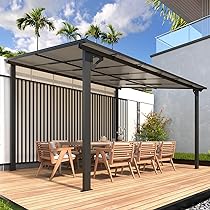 Amazon.com : AECOJOY Wall Gazebo12' x 10', Hard Top Gazebos .