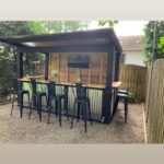 Tin/wooden Bar Model: Outdoor Bar, Patio, Poolside Bar, Backyard .
