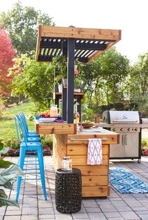 Curved Outdoor Bar Ideas - Photos & Ideas | Hou