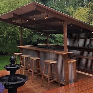 12x14 Backyard Bar Plans, Yardbar Plans, Outdoor Bar Plan, Diy .