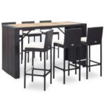 Amazon.com: vidaXL Patio Bar Set 7 Piece, Outdoor Bar Table Set .