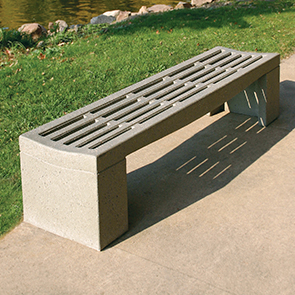 6' Backless Concrete Bench | Concrete | Park Benches | Belson .