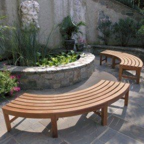 Curved Outdoor Bench - Foter | Garden bench seating, Curved .