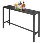 VEIKOUS 47 in. W x 16 in. D x 39 in. H High Bar Table Outdoor .