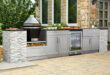 Outdoor Kitchen Signature Series 9 Piece Cabinet Set With Kamado .