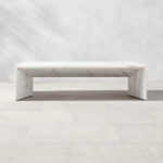 Ilise Modern White Marble Outdoor Coffee Table + Reviews | C