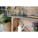 Leisure Made Athens Rectangular Cement Outdoor Console Table .