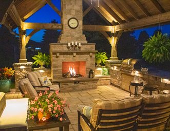 Outdoor Fireplace Pictures - Gallery - Landscaping Netwo