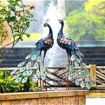 Amazon.com: Chisheen Garden Decor Outdoor Statues, Metal Peacock .
