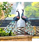 Amazon.com: Chisheen Garden Decor Outdoor Statues, Metal Peacock .