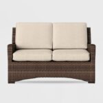 Halsted Wicker Patio Loveseat - Tan - Threshold™ : Targ